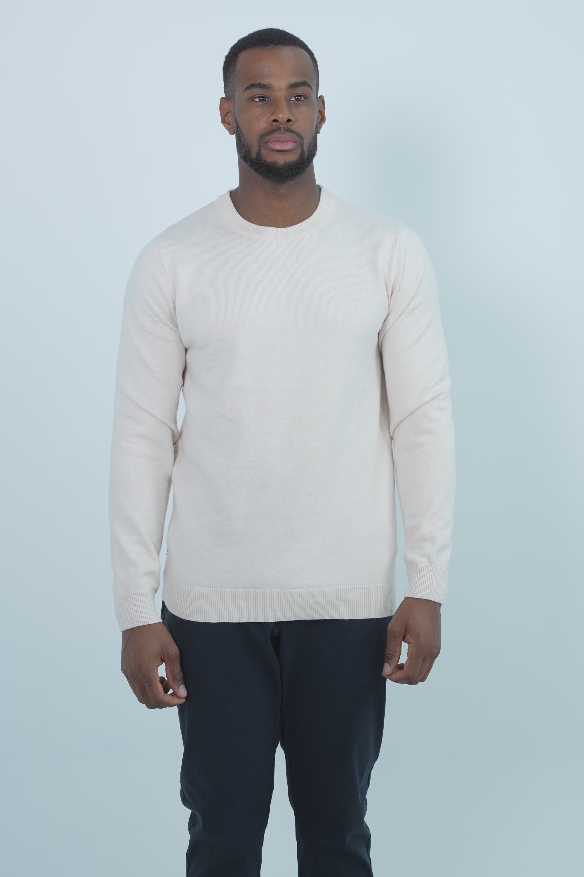 Vercate - Luxe Crewneck Pullover - Off White / Gebroken Wit - Regular Fit - Knit Heren Sweater / Trui 