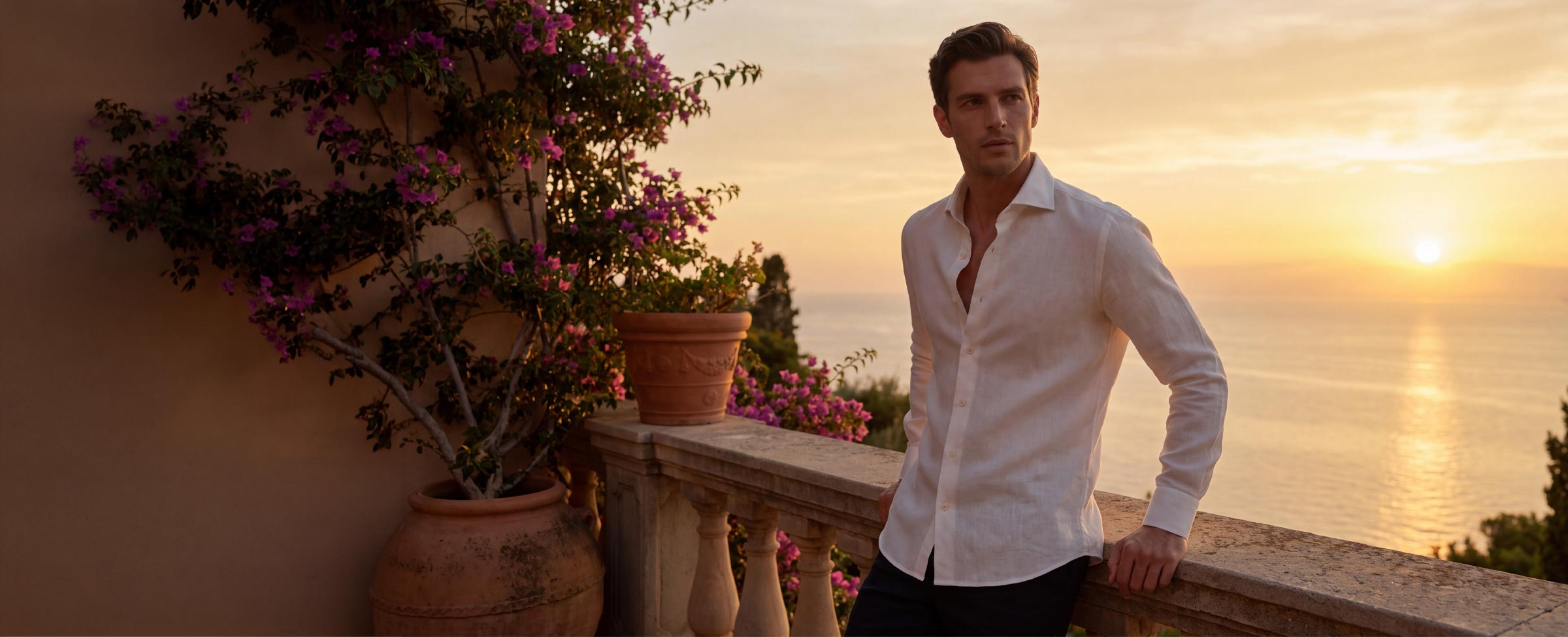 vercate summer sale - white linen shirt