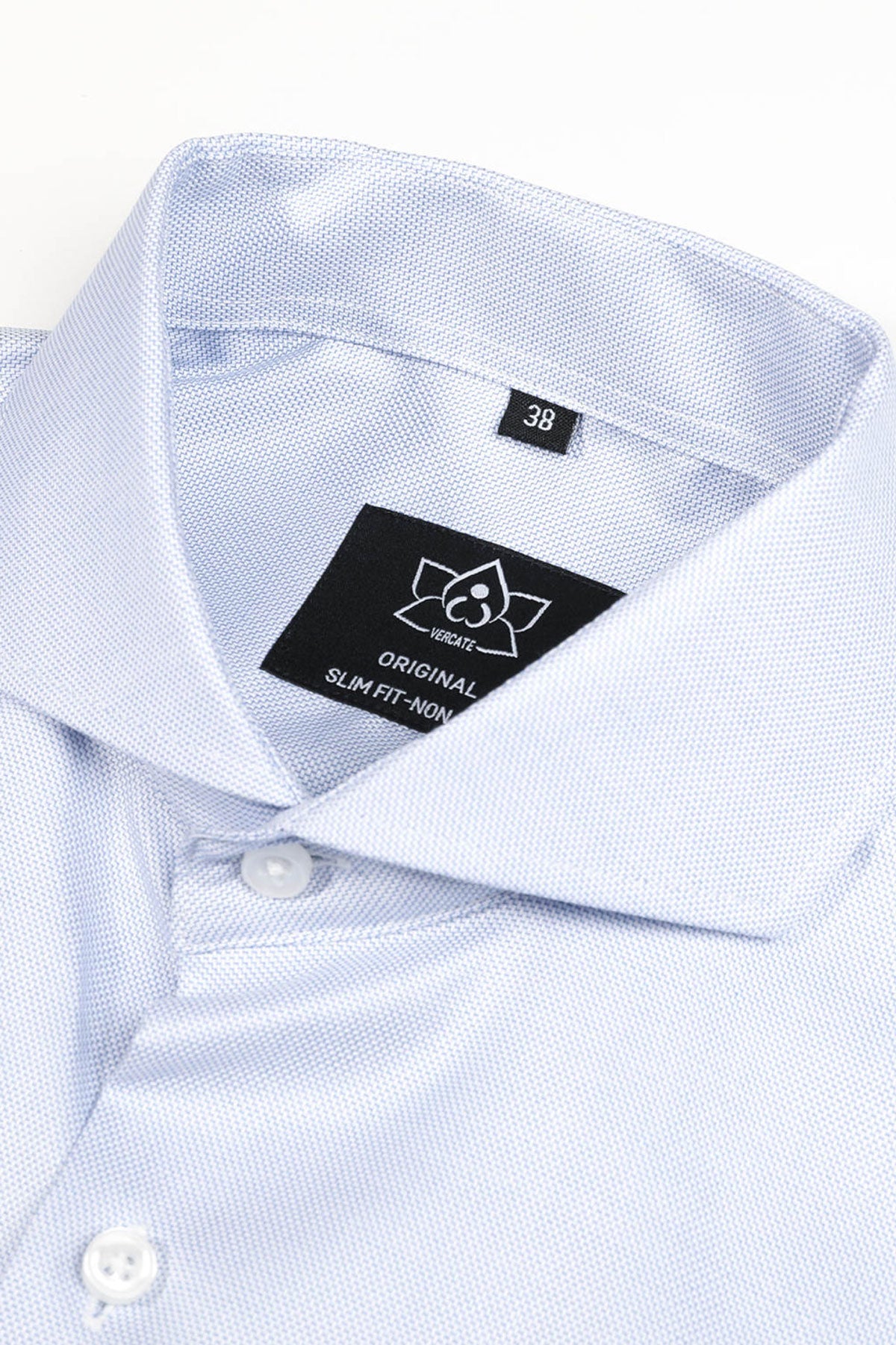 Strijkvrij Overhemd - Platinum Blauw Jacquard - Overhemd - Vercate - Vercate - Overhemden - Strijkvrije overhemden - Heren