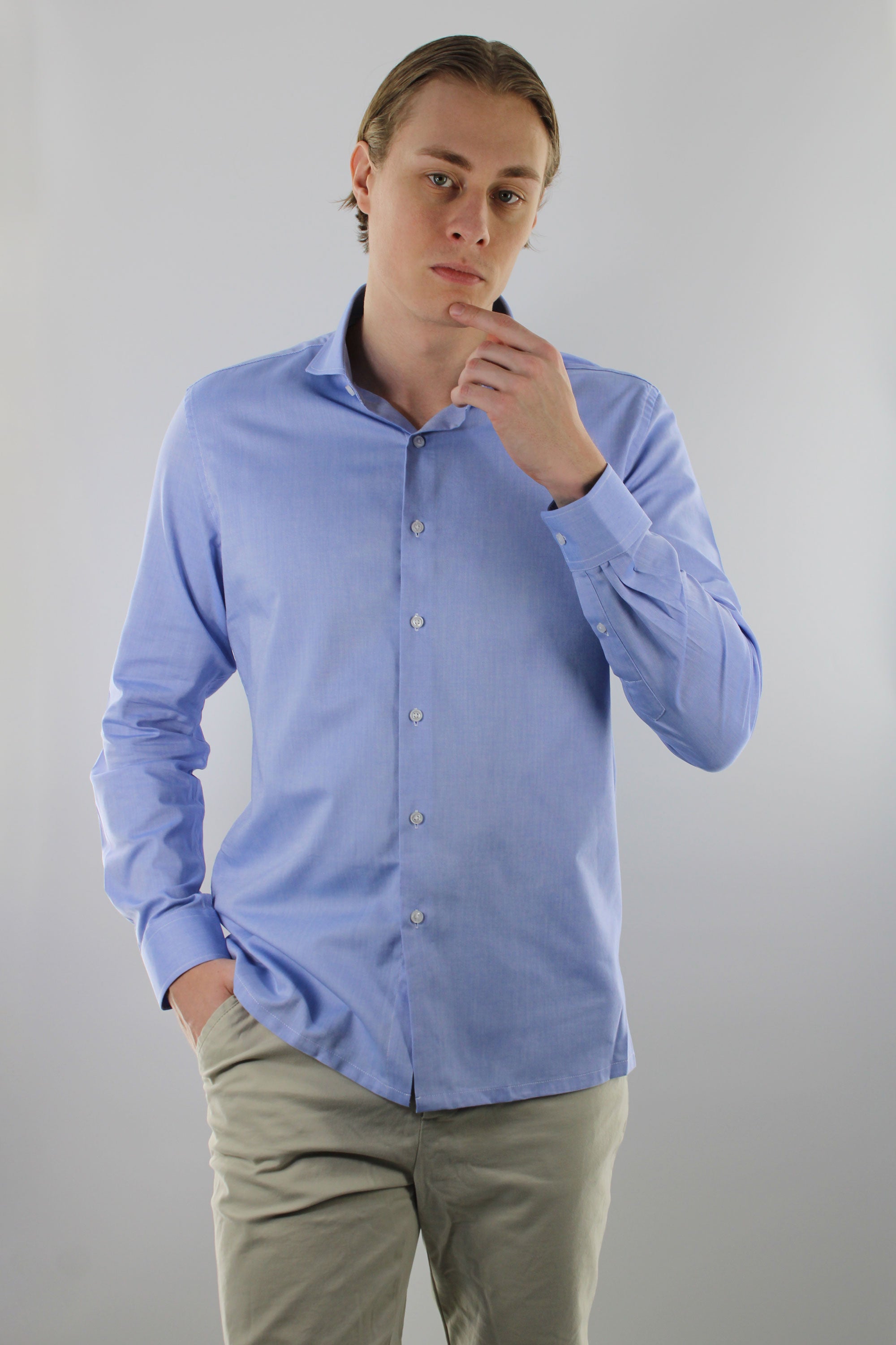 Strijkvrij Overhemd - Donkerblauw Royal Oxford - Overhemd - Vercate - Vercate - Overhemden - Strijkvrije overhemden - Heren